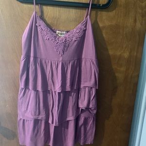 Purple ruffle tank top